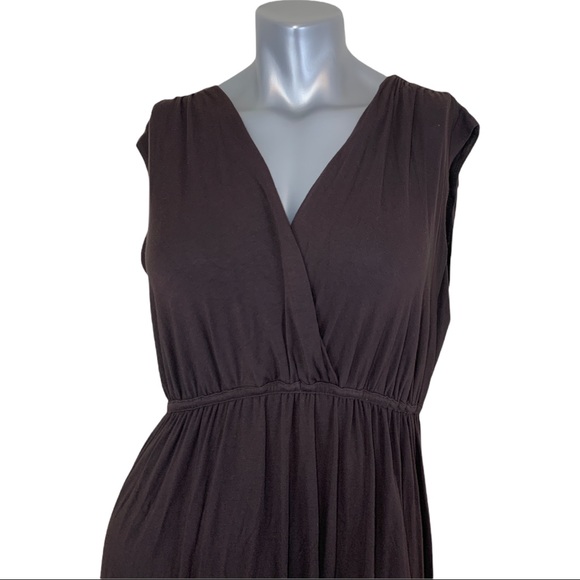 Spense Women's Dress Brown Medium Empire Waist Vneck Viscose Cap Sleeve - Picture 5 of 9